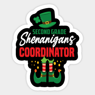 2nd grade shenanigans coordinator St. patricks day teacher gift Sticker